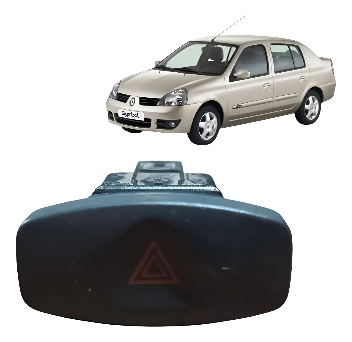 botao pisca alerta renault clio 2008 (SC)